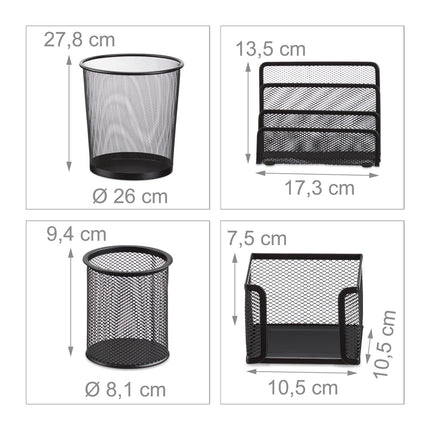 Ensemble de 4 organiseurs de bureau