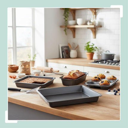 Ensemble de 4 pièces de moules à pâtisserie antiadhésifs en acier au carbone