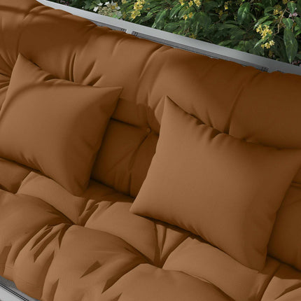 Ensemble de 4 coussins de siège imperméables, 150 x 50 cm, couleur beige