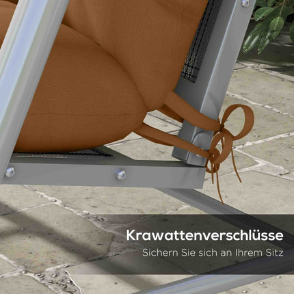Ensemble de 4 coussins de siège imperméables, 150 x 50 cm, couleur beige