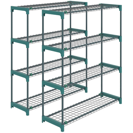 Pflanzenständer-Set, 4-stöckig, für drinnen und draußen, Stahl, 104 cm