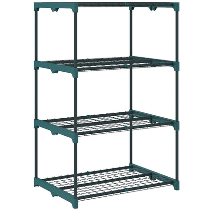 Support à plantes à 4 niveaux, structure en acier, usage intérieur/extérieur