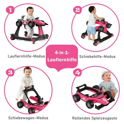 Trotteur réglable 4 en 1 avec musique et lumières