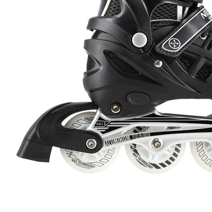 4-in-1 Black LED Inline/Ice Skates, Size S (31-34)
