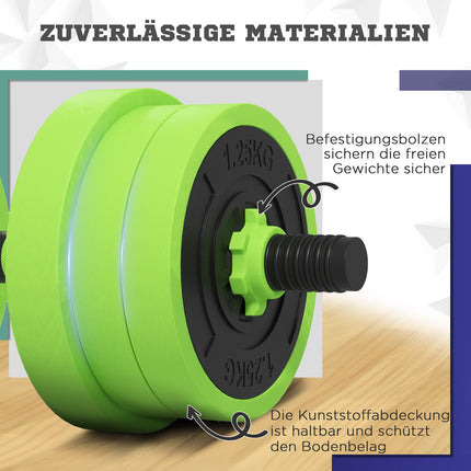 Verstellbares 20-kg-Hantelset – 4-in-1 Heim-Fitnessgerät