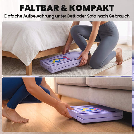 4-in-1 faltbares Pilates-Board-Set mit Widerstandsbändern
