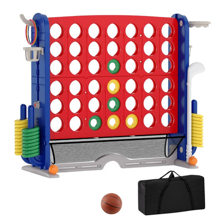 Jeu géant 4 en 1 Connect avec basket-ball, lancer d'anneaux et golf