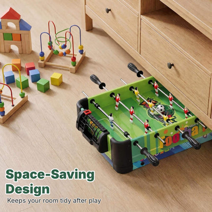 4-in-1 Kids Combo Game Table with Foosball and Mini Pool, Bowling, Curling