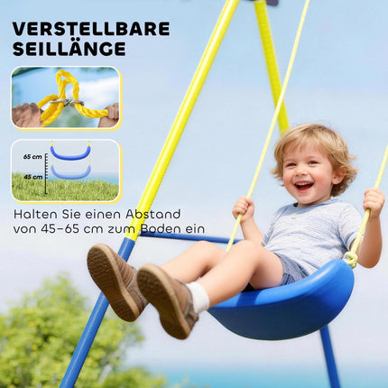 4-in-1 Schaukelset mit Nestschaukel, Basketball- und Fußballtor