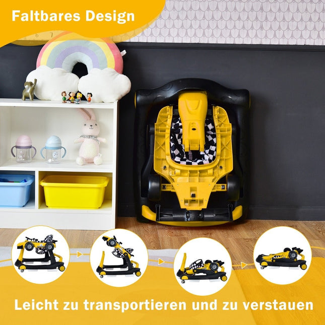 Trotteur pliable 4 en 1 jaune