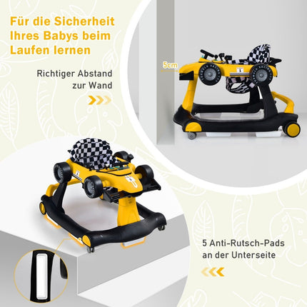4 in 1 Lauflernwagen faltbar gelb