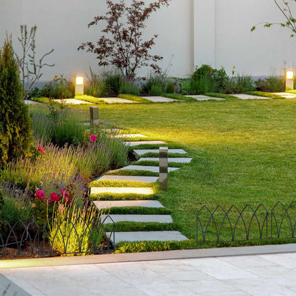 Clôture de parterre de fleurs en 4 parties en métal