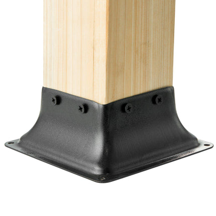 4x4 Post Base Brackets, Powder-Coated Steel 10-Pack