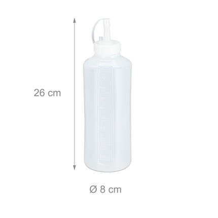 4x Bouteilles souples 1000 ml