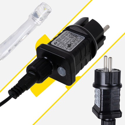 500er LED-Weihnachtsbeleuchtung, warmweiß, 22,5m, 8 Modi