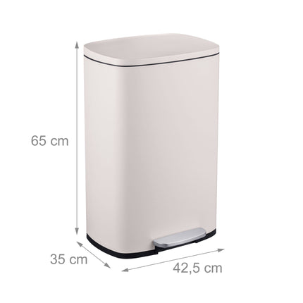 50L Edelstahl-Treteimer – Soft-Close-Deckel