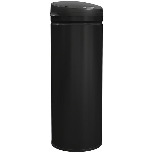 Poubelle en acier inoxydable sans contact de 50 L, fermeture en douceur
