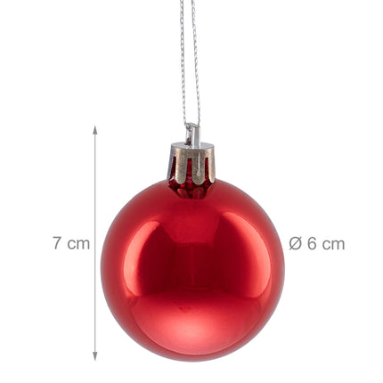 50 boules de Noël brillantes - Ensemble décoratif