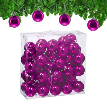 50 glänzende Christbaumkugeln, glänzendes Finish