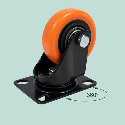 Roulettes pivotantes de 50 mm, lot de 4, roues en acier et PVC