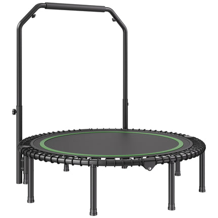 51-Inch Foldable Mini Trampoline, 450 lb, Adjustable Handle