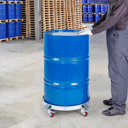 55 Gallon Drum Dolly, 1000 lb Capacity, 4 Swivel Casters