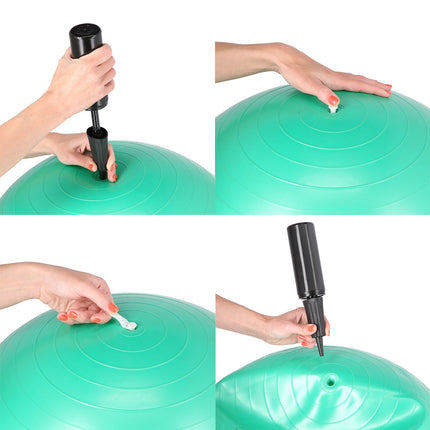 55cm Schwarzer Gymnastikball – Anti-Burst, rutschfest