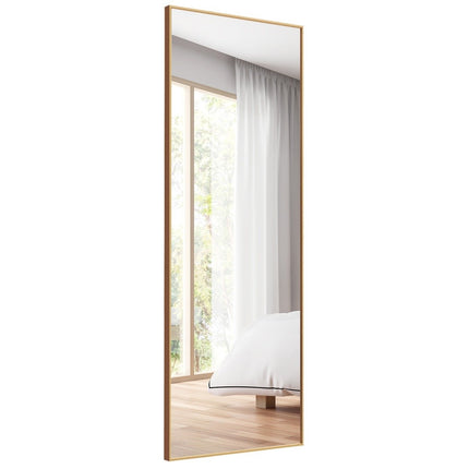 56 x 150 cm HD full-length mirror for hanging or leaning wall mirror gold
