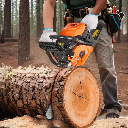 58cc Gas Chainsaw, 20-Inch Bar, 2.7 HP Dual Tanks