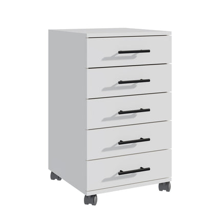 Caisson de bureau roulant à 5 tiroirs avec roulettes