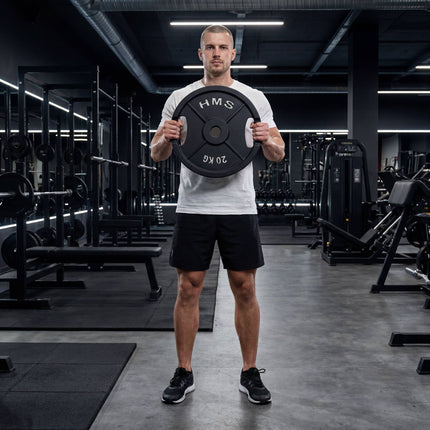 Disque de poids olympique noir de 5 kg, en fonte