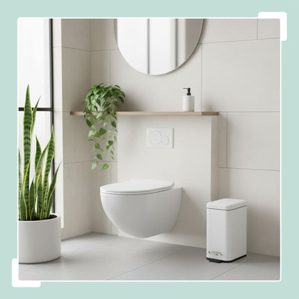 5L Badezimmereimer, Soft-Close, Fußpedal