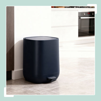Poubelle de salle de bain de 5 L avec couvercle à fermeture douce