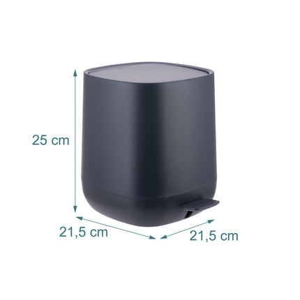 Poubelle de salle de bain de 5 L avec couvercle à fermeture douce
