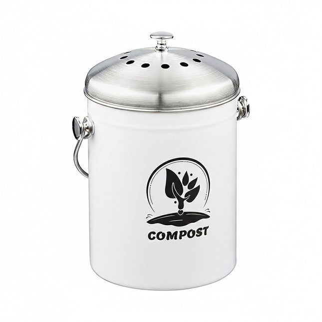 Bac à compost 5L en acier inoxydable avec filtre