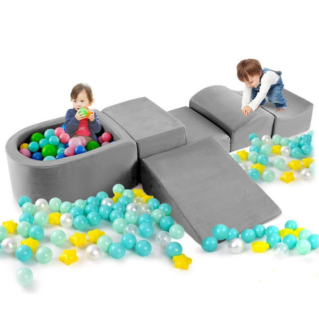 5 pièces. Blocs de construction en mousse Blocs de construction géants avec piscine à balles Grands blocs de construction pour courir Gris