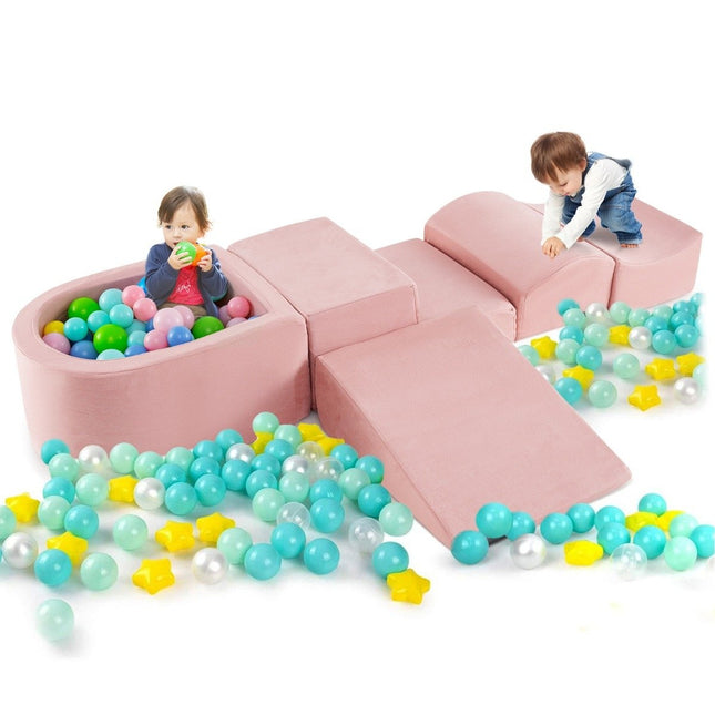 5 pièces. Blocs de construction en mousse Blocs de construction géants avec piscine à balles Grands blocs de construction pour courir Rose