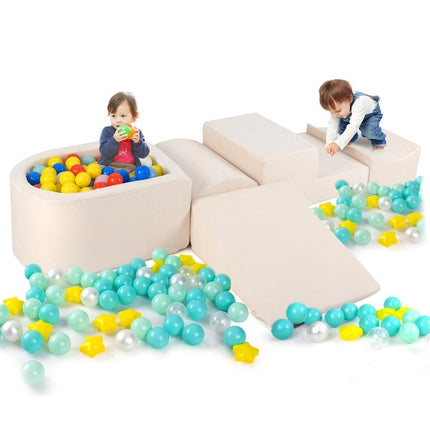 5 pièces. Blocs de construction en mousse, blocs de construction géants avec piscine à balles, grands blocs de construction pour courir, beige