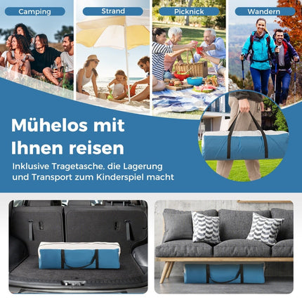 Tente de camping imperméable pour 5 personnes avec portes et fenêtres en filet