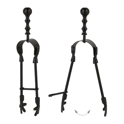 Ensemble d'ustensiles de cheminée en métal noir 5 pièces