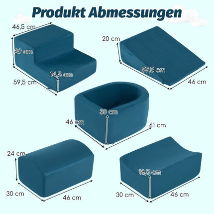 Ensemble de jeu en mousse 5 pièces avec piscine à balles pour enfants