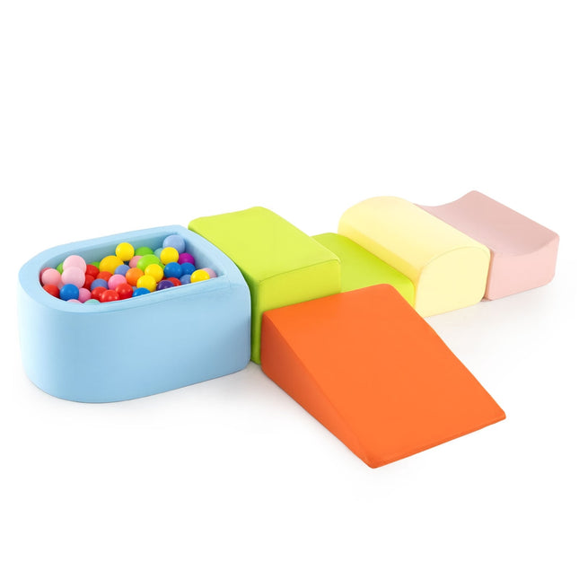 Ensemble d'escalade en mousse souple 5 pièces avec piscine à balles
