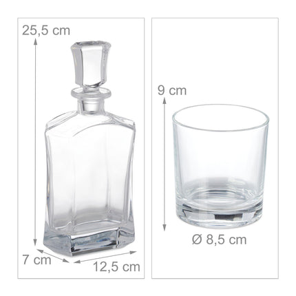 Coffret à whisky 5 pièces avec carafe et verres