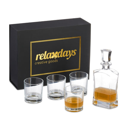 Coffret à whisky 5 pièces avec carafe et verres