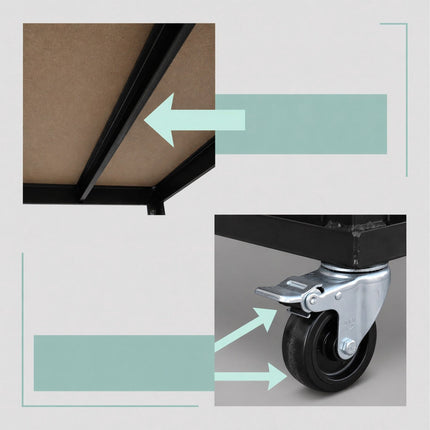 Chariot à étagères mobiles à 5 niveaux avec roulettes verrouillables