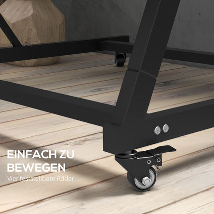 5-stöckiger Pflanzenständer mit Rollen, 145 cm hoch, Stahl