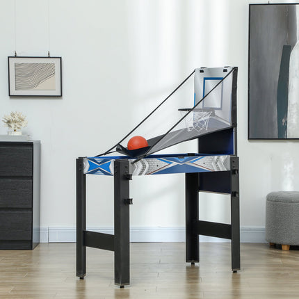 Table de jeu 5 en 1 : billard, tennis de table, hockey, basket-ball, tir à l'arc