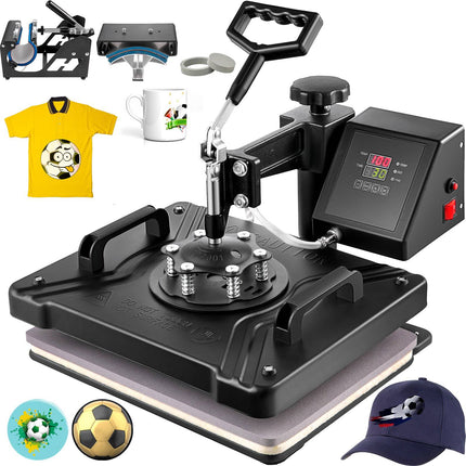 5-in-1 Heat Press Machine, 12x15 in Swing-Away