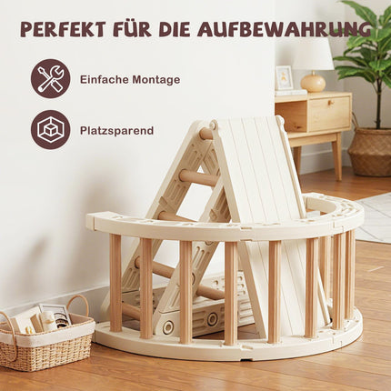 Ensemble d'escalade 5 en 1 pour enfants avec toboggan et rampe réglable