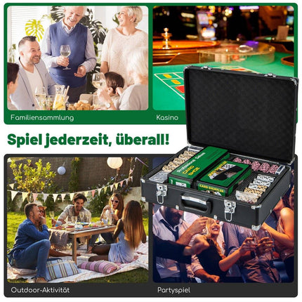 Coffret de 600 jetons de poker avec étui - Jetons en argile de 14 g